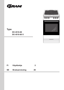 Käyttöohje Gram EK 4510-90 X Liesi