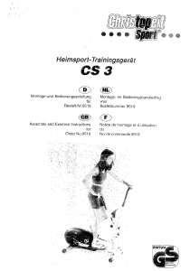 Handleiding Christopeit CS 3 Crosstrainer