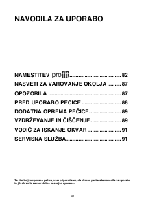 Priročnik Whirlpool AKP 309/NB/03 Pečica