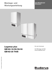 Bedienungsanleitung Buderus Logamax plus GB162-25 Gasboiler