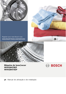 Manual Bosch WVH28470EP Máquina de lavar e secar roupa