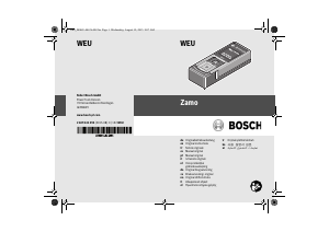 Mode d’emploi Bosch Zamo Mètre de distance au laser