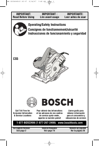 Manual de uso Bosch CS5 Sierra circular