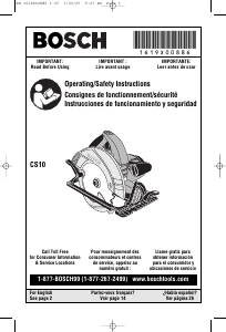 Mode d’emploi Bosch CS10 Scie circulaire