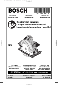 Manual Bosch CS20 Circular Saw