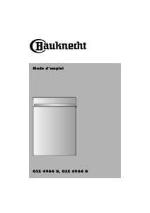 Mode d’emploi Bauknecht GSX 4966 G Lave-vaisselle