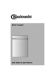 Mode d’emploi Bauknecht GSX 6966 G Lave-vaisselle