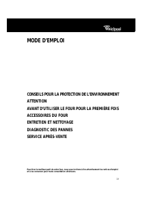 Mode d’emploi Whirlpool AKP 376 WH Four