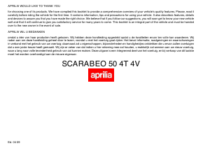 Manual Aprilia Scarabeo 50 4T 4V (2009) Scooter