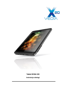 Instrukcja Vedia X20 Tablet