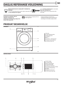 Bruksanvisning Whirlpool FWDG96148SBS EU Kombimaskin vask-tørk