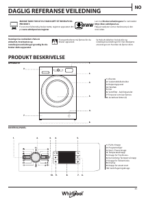 Bruksanvisning Whirlpool FWDG97168WS EU Kombimaskin vask-tørk