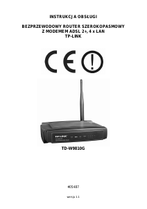 Instrukcja TP-Link TD-W9810G Router
