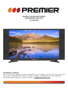 Manual de uso Premier TV-5642LED Televisor de LED