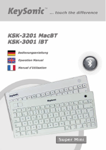 Manual KeySonic KSK-3001 iBT Keyboard