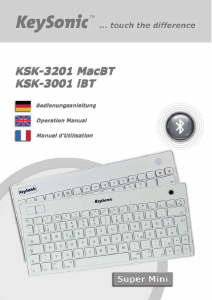 Mode d’emploi KeySonic KSK-3201 MacBT Clavier