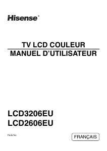 Mode d’emploi Hisense LCD3206EU  Téléviseur LCD