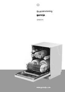 Bruksanvisning Gorenje GV62315 Diskmaskin