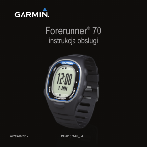 Instrukcja Garmin Forerunner 70 Zegarek sportowy