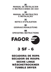 Manual de uso Fagor 3SF-6 Secadora