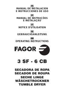 Manual de uso Fagor 3SF-6CB Secadora