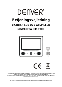 Brugsanvisning Denver MTW-745 TWIN DVD afspiller