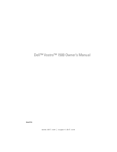 Manual Dell Vostro 1500 Laptop