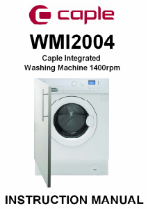 Manual Caple WMi2004 Washing Machine