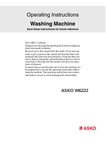Manual Asko W6222 Washing Machine