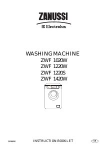 Manual Zanussi-Electrolux ZWF 1020 W Washing Machine