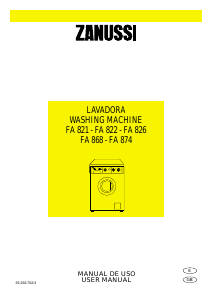 Manual de uso Zanussi FA 822 Lavadora