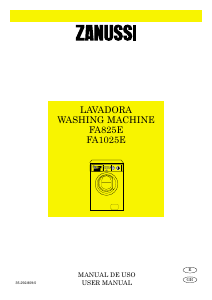 Manual Zanussi FA 825E Máquina de lavar roupa