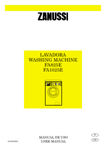 Manual de uso Zanussi FA 1025E Lavadora