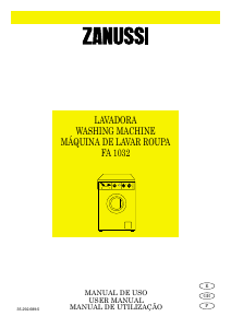 Manual de uso Zanussi FA 1032 Lavadora