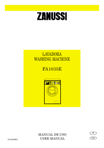 Manual de uso Zanussi FA 1035E Lavadora