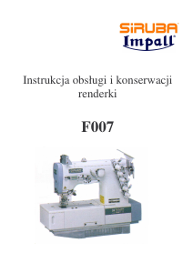 Instrukcja Siruba F007 Maszyna do szycia