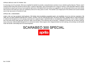 Manual Aprilia Scarabeo 300 Special (2009) Scooter