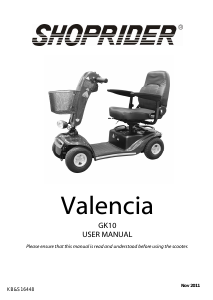 Handleiding Shoprider Valencia Scootmobiel