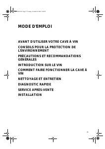Mode d’emploi Whirlpool ARC 2040W Cave à vin