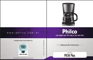 Manual Philco PH30 Plus Máquina de café