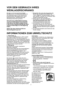 Bedienungsanleitung Whirlpool WW1600 Weinklimaschrank