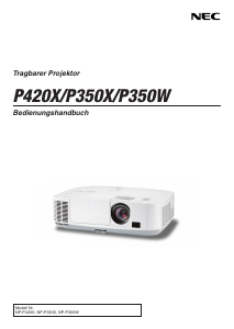 Bedienungsanleitung NEC P350X Projektor