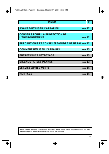 Mode d’emploi Bauknecht DE 3359 SW Hotte aspirante