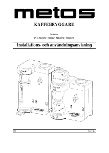 Bruksanvisning Metos M200W Kaffebryggare