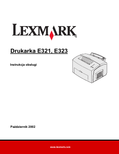 Instrukcja Lexmark E321 Drukarka