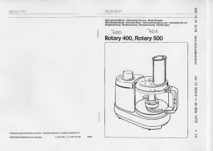 Bedienungsanleitung Krups Rotary 400 Küchenmaschine