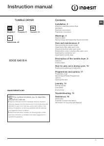 Bedienungsanleitung Indesit EDCE G45 B H Trockner