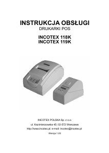 Instrukcja Incotex 118K Drukarka etykiet