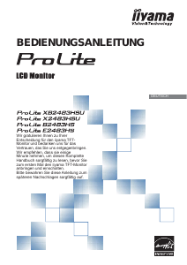 Bedienungsanleitung iiyama ProLite B2483HSU LCD monitor