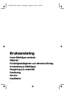 Bruksanvisning Bauknecht DNV 5460 SG Köksfläkt